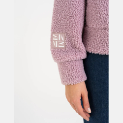 BLUZA DAMSKA SHERPA, baranek, stójka, zamek, kieszenie, kieszenie MORAJ